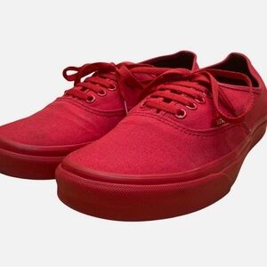 Vans Red Low-Top Canvas Sneakers
